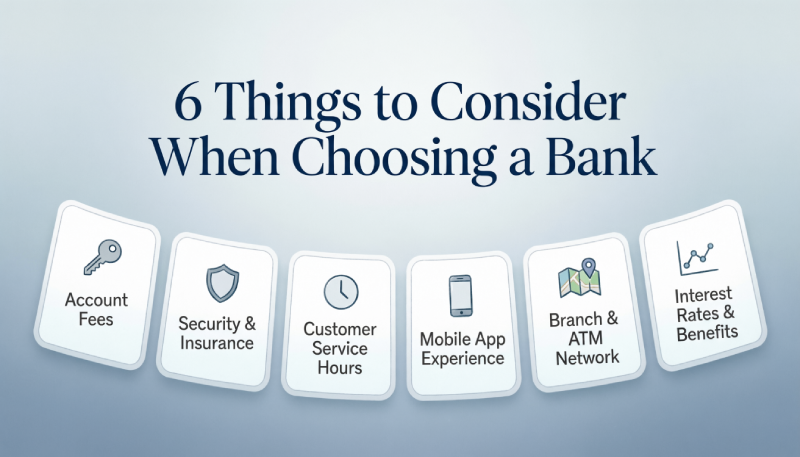 6 things to consider when choosing a bank
