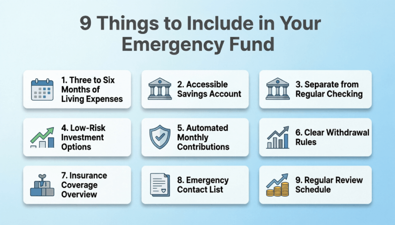 9 Things to include in your emergency fund
